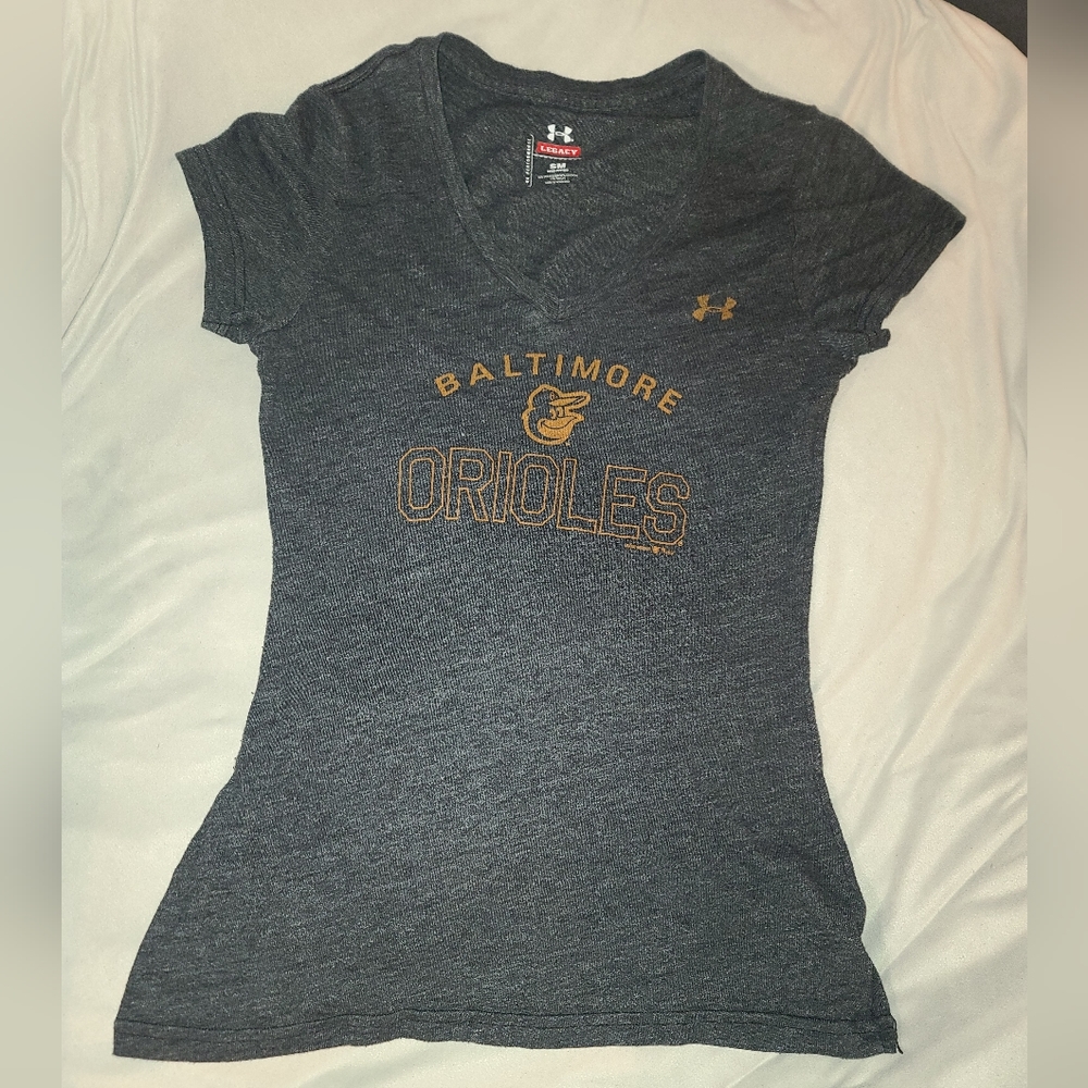 Under Armour Baltimore Orioles v-neck t-shirt - Charcoal gray - Size Small